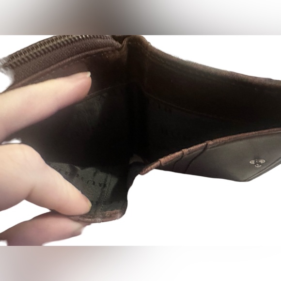 Burberry Multifold Plaid Leather Compact Wallet Unisex 5x5 - Picture 6 of 9